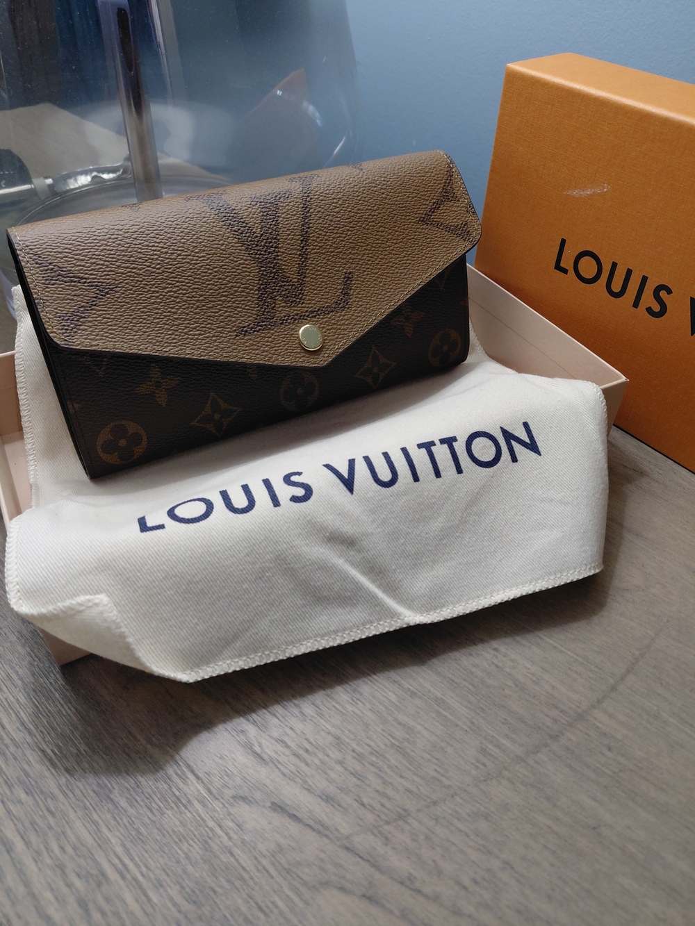 Louis Vuitton Brown Monogram Canvas Slim Wallet